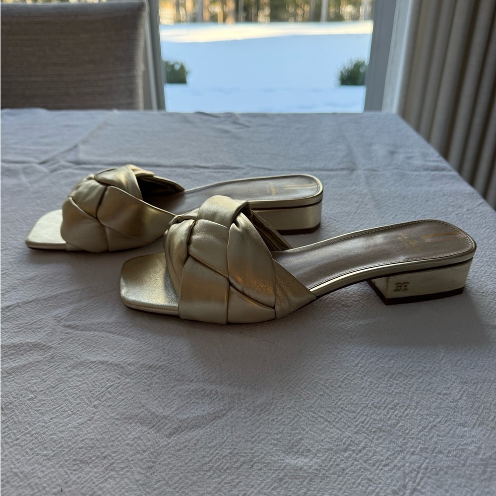 Sam Edelman Gold Slides - Size 10